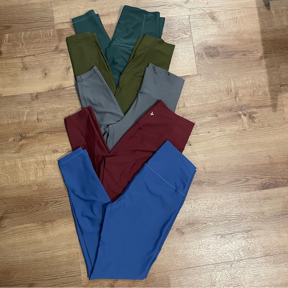 Old Navy FIVE pairs Power Soft and Power Lite high rise leggings